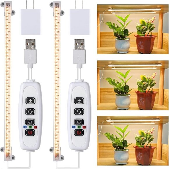 LED Grow Light Strips for Indoor Plants Full Spectrum 3500K, 96 LEDs Plant Light - Picture 1 of 8